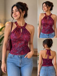 Boho Halter Neck Tie-Dye Top