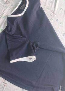 Navy Blue T-Shirt with White Trim