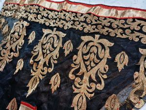 Elegant Black Anarkali Suit with Gold Embroidery