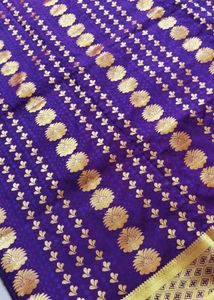 Purple &amp; Gold pattu Saree