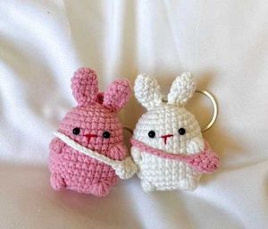 Cute Crochet Bunny Keychains
