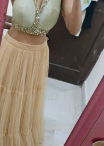 Heavy Net Lehnga Skirt For Women