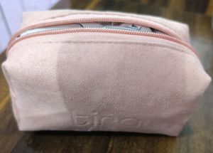 Tira Nude Pink Suede Pouch..