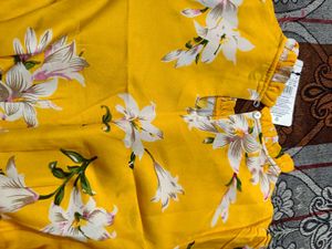 Shein Yellow Floral Mini Dress