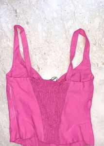 Zara Hot Pink Corset Top
