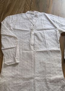 Men's White Chikankari Kurta