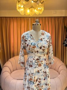 Floral Print Wrap Dress