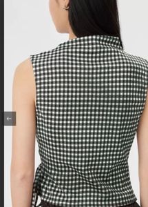 Gingham Check Sleeveless Top