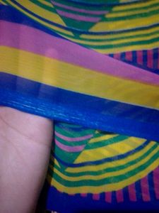 Vibrant Striped saree