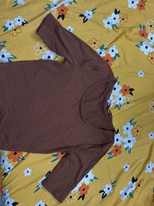 Brown crop top