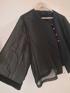 Chic Black Sheer Blouse