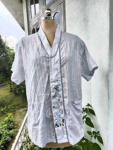 White Embroidered Shirt