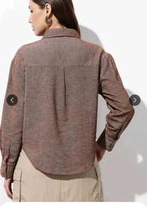 ROADSTER Women Textured Oversized Pure Cotton Casu