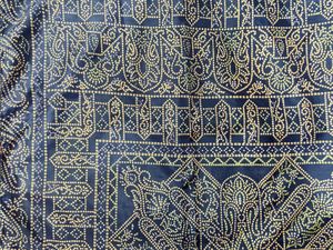 Brown Saree With Blue Bandhej Print Pallu