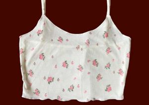 Floral Lace Trim Cami Top