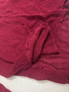Cozy Red Long Sleeve Top