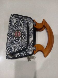 Unique Vintage Wallet with Wooden Handle