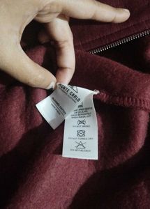 New Maroon Solid Hoodie/Jacket