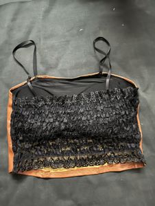 Faux Leather Corset Top