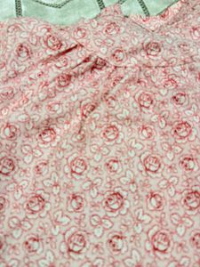 Pink Floral Print Button-Up