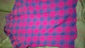 Red Plaid Shirt with Graphic Tee