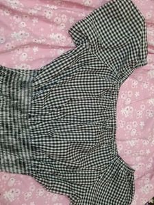 Gingham Off-Shoulder Top