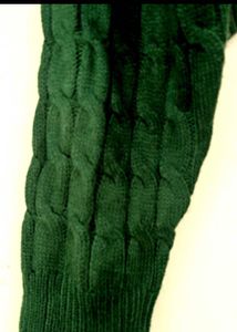 Green Cropped Knit Sweater