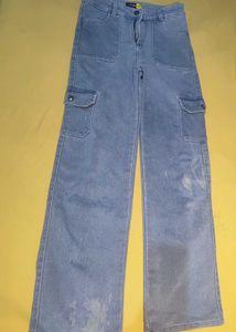Light Wash Cargo Jeans