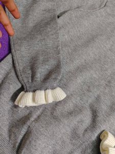 Prettiest Gray Embellished Sweater