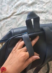 🎒 Chic Blue rFaux Leather Backpack