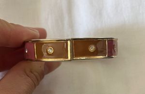 Chic Enamel &amp; Stone Bangle Bracelet