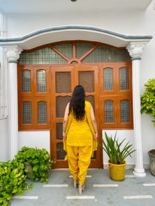 Yellow patiala Kurta suit Set with Dupatta