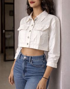 White Button-Down Jacket (Urbanic)