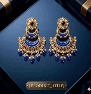 Designer Blue Stone Earrings