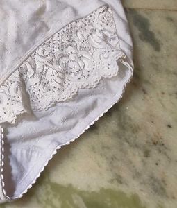 White Lace Trim Briefs