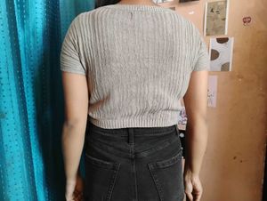 ❤️Free Delivery Ribbed Knit Crop Top❤️