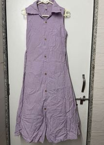Sleeveless Purple Midi Dress