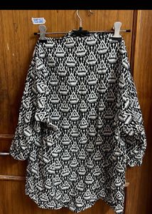 Stylish Black &amp; White Patterned cotton co ord