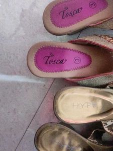 Golden/PinkWedges