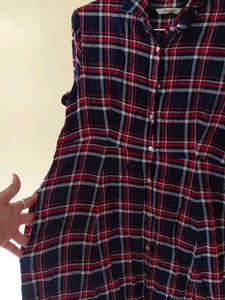 Branded Checked frock cum kurti