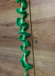 Handmade Crochet Green Spiral Decor
