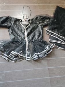 black lehenga choli and dupatta set