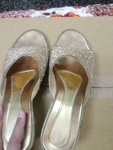 Elegant Embellished Wedge Heels