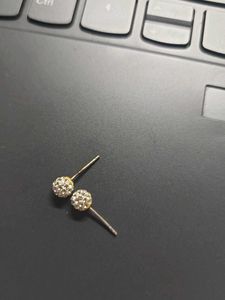 Pure Silver Sparkling Stud Earrings