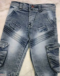 Grey Denim Jeans For 6- 9 Month Baby Girl
