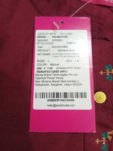 New Short Kurti With Tag