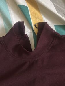 Burgundy Long Sleeve Dress
