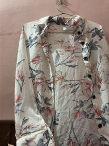 Floral Print Button-Up Shirt