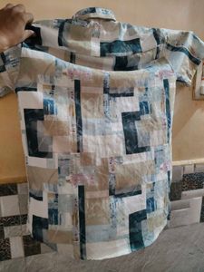 Men's Abstract Print Short Sleeve Shirt