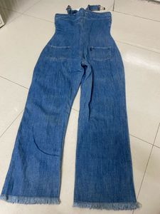 Distressed Denim Jumpsuit
